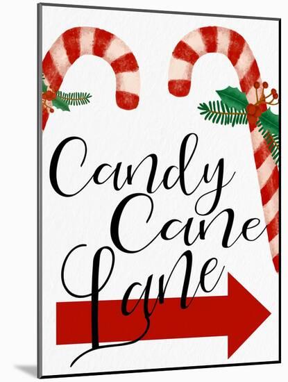 Candy Cane Lane-Ann Bailey-Mounted Art Print