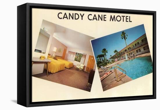 Candy Cane Motel, Retro-null-Framed Stretched Canvas