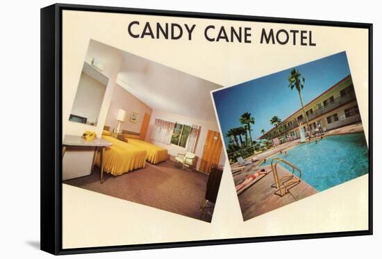 Candy Cane Motel, Retro-null-Framed Stretched Canvas