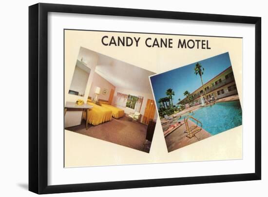 Candy Cane Motel, Retro-null-Framed Art Print