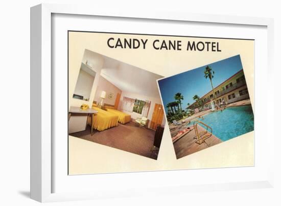 Candy Cane Motel, Retro-null-Framed Art Print