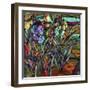 Candy Coated Irises-Mindy Sommers-Framed Giclee Print
