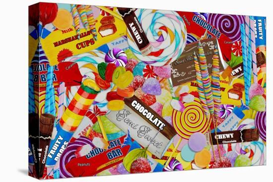 Candy Collage 2-Megan Aroon Duncanson-Stretched Canvas