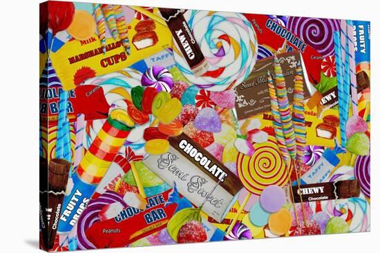 Candy Collage 2-Megan Aroon Duncanson-Stretched Canvas