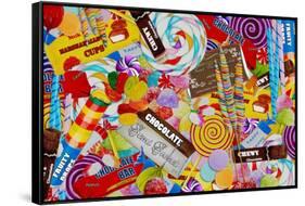 Candy Collage 2-Megan Aroon Duncanson-Framed Stretched Canvas