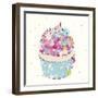 Candy Cupcake I-Clara Wells-Framed Giclee Print