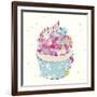 Candy Cupcake I-Clara Wells-Framed Giclee Print