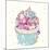 Candy Cupcake I-Clara Wells-Mounted Giclee Print