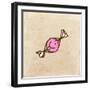 Candy. Cute Hand Drawn, Vintage Paper Texture-Ozerina Anna-Framed Art Print