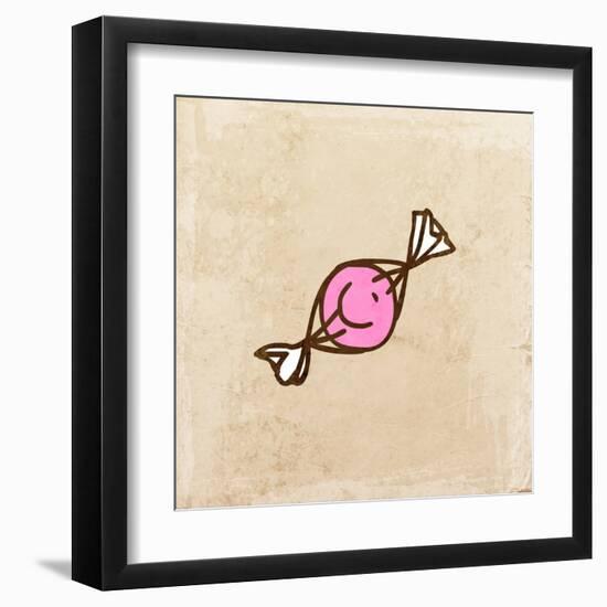 Candy. Cute Hand Drawn, Vintage Paper Texture-Ozerina Anna-Framed Art Print