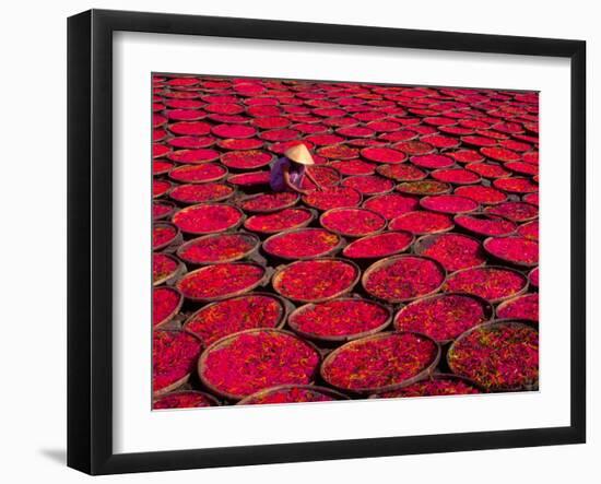 Candy Drying in Baskets, Vietnam-Keren Su-Framed Premium Photographic Print