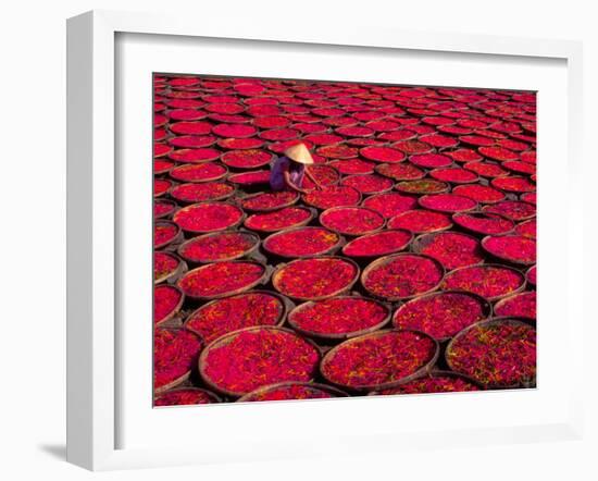 Candy Drying in Baskets, Vietnam-Keren Su-Framed Premium Photographic Print