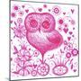 Candy Floss Owl-Oxana Zaiko-Mounted Giclee Print