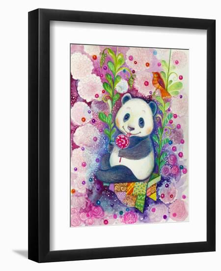 Candy Magic Panda-Oxana Zaika-Framed Premium Giclee Print