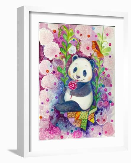 Candy Magic Panda-Oxana Zaika-Framed Giclee Print