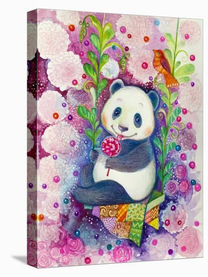 Candy Magic Panda-Oxana Zaika-Stretched Canvas