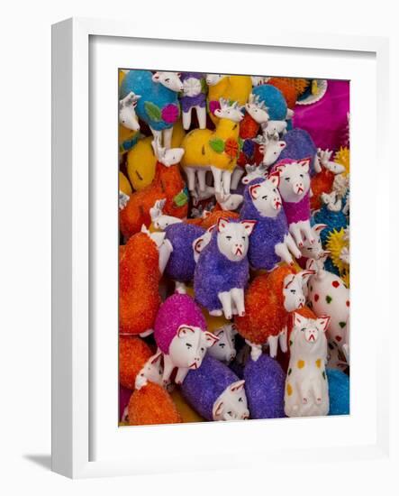 Candy Pigs Laid out for Sale during Day of the Dead Celebration-Terry Eggers-Framed Photographic Print