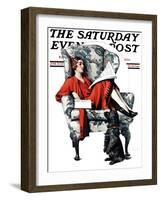 "Candy" Saturday Evening Post Cover, June 27,1925-Norman Rockwell-Framed Giclee Print