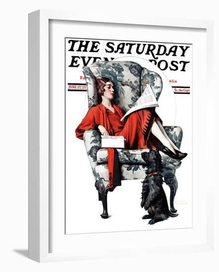 "Candy" Saturday Evening Post Cover, June 27,1925-Norman Rockwell-Framed Giclee Print