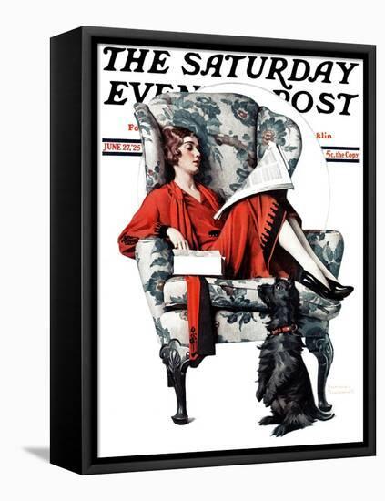 "Candy" Saturday Evening Post Cover, June 27,1925-Norman Rockwell-Framed Stretched Canvas