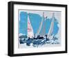 Candy Stripe Regatta-Beth A. Forst-Framed Art Print