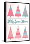 Candy Xmas Trees 1-Melody Hogan-Framed Stretched Canvas