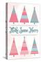 Candy Xmas Trees 1-Melody Hogan-Stretched Canvas