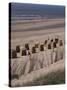 Cane Chairs on Beach, Egmond, Holland-I Vanderharst-Stretched Canvas
