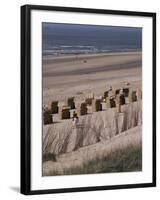 Cane Chairs on Beach, Egmond, Holland-I Vanderharst-Framed Photographic Print