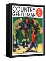 "Cane Pole Catch," Country Gentleman Cover, June 1, 1934-William Meade Prince-Framed Stretched Canvas