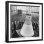 Canidates for 1st Man into Space Standing with Model of Capsule for Project Mercury-null-Framed Photographic Print