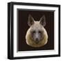 Canine Beast of Pray, Hyena, Low Poly Vector Portrait Illustration-Jan Fidler-Framed Premium Photographic Print