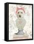 Canine Couture Newsprint II-Emily Adams-Framed Stretched Canvas