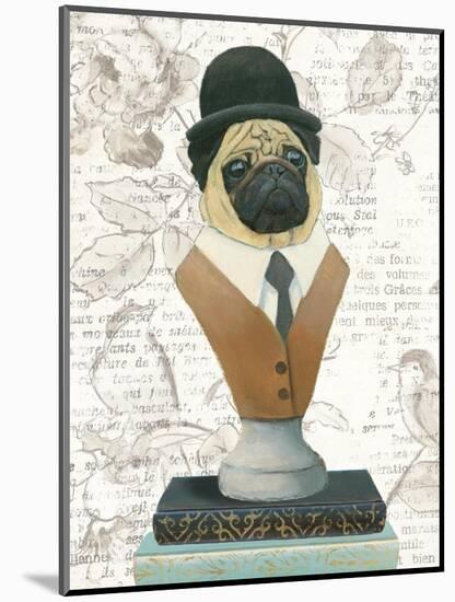 Canine Couture Newsprint III-Emily Adams-Mounted Art Print