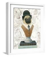 Canine Couture Newsprint III-Emily Adams-Framed Art Print