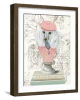 Canine Couture Newsprint IV-Emily Adams-Framed Art Print