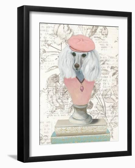 Canine Couture Newsprint IV-Emily Adams-Framed Art Print