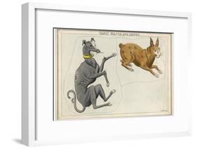 Canis Major (Dog) and Lepus (Hare) Constellation-Sidney Hall-Framed Photographic Print