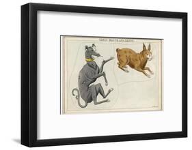 Canis Major (Dog) and Lepus (Hare) Constellation-Sidney Hall-Framed Photographic Print