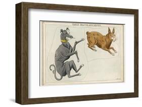 Canis Major (Dog) and Lepus (Hare) Constellation-Sidney Hall-Framed Photographic Print