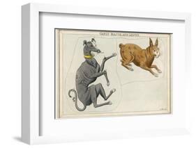 Canis Major (Dog) and Lepus (Hare) Constellation-Sidney Hall-Framed Photographic Print