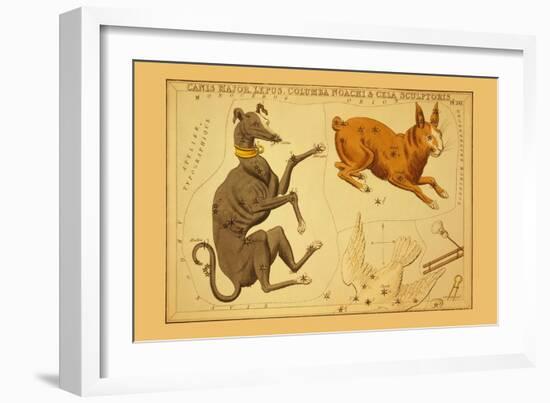 Canis Major, Lepus, Columba Noachi and Cela Sculptoris-Aspin Jehosaphat-Framed Art Print