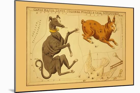 Canis Major, Lepus, Columba Noachi and Cela Sculptoris-Aspin Jehosaphat-Mounted Art Print