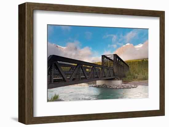 Canmore Engine Bridge on Bow River, Canmore, Alberta, Canada-null-Framed Photographic Print