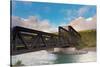 Canmore Engine Bridge on Bow River, Canmore, Alberta, Canada-null-Stretched Canvas