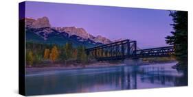 Canmore Engine Bridge on Bow River, Canmore, Alberta, Canada-null-Stretched Canvas