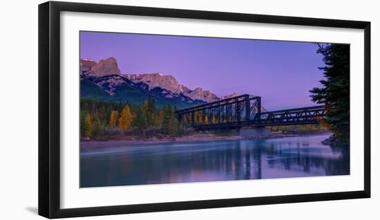 Canmore Engine Bridge on Bow River, Canmore, Alberta, Canada-null-Framed Photographic Print