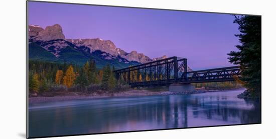 Canmore Engine Bridge on Bow River, Canmore, Alberta, Canada-null-Mounted Photographic Print