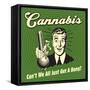 Cannabis Can't We All Just Get a Bong?-Retrospoofs-Framed Stretched Canvas