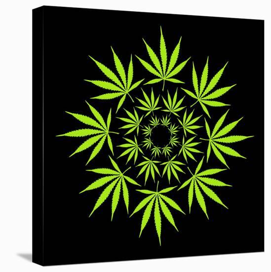 Cannabis Leaves-David Nicholls-Stretched Canvas